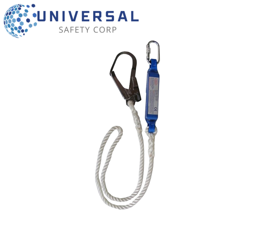 Adela Safety Rope Adela EF-31 Lanyard(Rope) w/ Shock Absorber – Universal Safety Corp